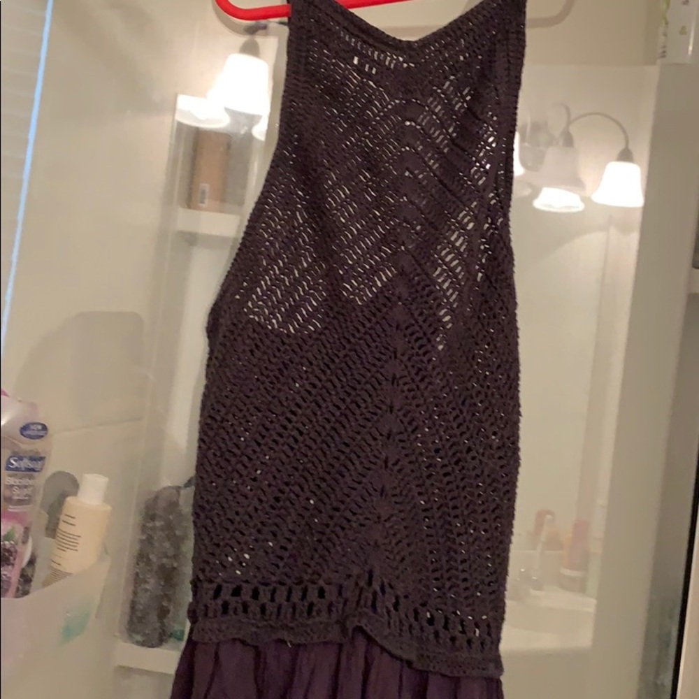 Long black halter dress